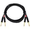CORDIAL - CFU 3 PP Cavo Sbilanciato Stereo, 2x Jack TS (Mono)/2x Jack TS (Mono) REAN 3 m, nero