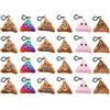 JZK 24 mini cacca di peluche a forma di cacca da 5cm, portachiavi a forma di emoticon per bambini, per riempire sacchetti per feste, regali di compleanno per bambini