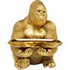 Kare Statuetta di design Gorilla Butler, oro, ripiano, decorazione, articolo da regalo, accessori, 37 x 28,5 x 32 cm (A x L x P)