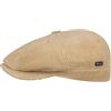 LIPODO 8 Panel Cord Coppola da Uomo - in Cotone - Made in Italy - con Visiera Monocromatico - Berretto Invernale Imbottito Autunno/Inverno - Stile Regular Fit - Beige L (58-59 cm)