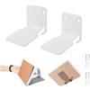 xiruiubao Mensola Invisibile Libri Scaffali Galleggianti - 2 Pezzi Libreria a Muro Multiuso in Acciaio Inox con Supporto a Nascosto per Domestico, Ufficio, Aula e Biblioteca (10,7 x 6 x 6,9 cm, Bianco)