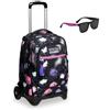 Zaino Scuola Seven Trolley Scuola New Tech, Nero Fucsia, Yantry G