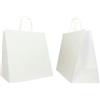 Mainetti Bags Shopper Large - maniglie cordino - 32 x 20 x 33 cm - carta kraft - bianco - Mainetti Bags - conf. 25 pezzi (unità vendita 1 pz.)