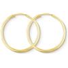EDELIND Orecchini Cerchi Medi in oro giallo Donna 30 mm, 8 carati 333, largh. 2 mm, p. 1 g. marchio di garanzia made in Germany