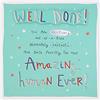 Clintons: Testo su Aqua, Biglietto di congratulazioni, 11 x 15 cm