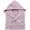 Cieffepi Home Collections Solo Mio Basic Junior Bambino Bambina Accappatoio Personalizzato con Cappuccio in Morbida Spugna idrofila di Puro Cotone (6-8 anni, Rosa)