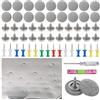 Flyicloud 80Pcs Kit Riparazione Cielo Auto, Riparazione Automobilistica Rivetti Pulsante di Riparazione con 80 Spilli Colorati 1 Cacciavite 1 Metro a Nastro per Tutte Auto