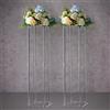 YALLOVE Set di 2, 80 cm di altezza, in acrilico, piedistallo trasparente, per matrimoni, eventi, feste, vasi trasparenti, decorazioni per la casa