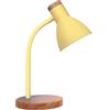 BEL AIR HOME - Lampada Flexo ARGOS E-27, Legno Nero | Illuminazione Studio, Lavoro, Lettura | Braccio Flessibile | Perfetta per Studenti, Professionisti (LAMPADINA NON INCLUSA) (GIALLO)