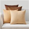 Topfinel 4 Pezzi Copricuscini Divano 40x40 Decorativo Casa Giallo Velluto Copricuscini per Cucina Sedia Soggiorno Letto Giardino Camera da letto Copricuscini Serie Moderna Marrone