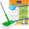 KEEPOW Panni Microfibra per swiffer Panni Catturapolvere - Panni Lavapavimenti per Swiffer Scopa - Panni Cattura Polvere Ultraefficaci per swiffer Wet lavapavimenti -uso Asciutto e Bagnato,3+3 Pezzi