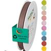 Halbach Seidenbänder Nastro regalo | larghezza 10 mm lunghezza 25 m | nastro prodotto in Germania | nastri regalo in diversi colori e larghezze, perfetto per confezionare e decorare, colore: marrone