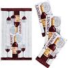 Franco Kitchen Designers - Set di 4 strofinacci decorativi in cotone morbido e assorbente, 38,1 x 63,5 cm, colore: vino rustico