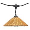 wonderlamp - Ghirlanda di 10 luci solari da esterno LED Purna 8 W con schermo in rattan e telecomando, E27