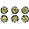 Excelsa Trinacria Set 6 Piatti Pizza, Porcellana, Diametro 31,5 Cm.