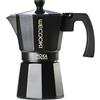 WECOOK! Bella Caffettiera Moka Nera in Alluminio, 12 Tazze (600 ml), Guarnizione in Silicone e Valvola di Sicurezza, Adatta per Gas, Elettrico e Vetroceramica - Non Adatta all'Induzione
