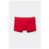 Tezenis Boxer In Cotone Organico Cuciture A Contrasto Con Logo Uomo Rosso