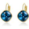 YONVUN Austriaco Cristallo Goccia pendenti Leverback Orecchini | Placcato 18K Gold zircone pietra preziosa cerchio argento Pendenti Gioielli Regalo per Moglie Mamma Figlia Fidanzata