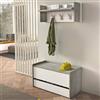 Dmora Mobile da Ingresso Brionia 40x90x46h cm Grigio Cemento un Ripiano Appendiabiti, un Cassetto Made in Italy
