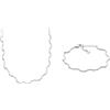Skagen Collana e bracciale da donna Essential Waves, acciaio inossidabile argento, set
