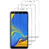 YSVDTEE 3 Pezzi Vetro Temperato Compatibile con Samsung Galaxy A7 2018, Ultra HD Schermo Pellicola Protettiva, Durezza 9H, Ultra Trasparente, Anti-Impronte, Senza Bolle