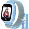 PTHTECHUS Orologio Smartwatch per Bambini, GPS 4G Telefono Smartwatch Intelligente per Ragazza e Ragazzo con Video Chiamata, Bluetooth, Musica, WIFI, Fotocamera, SOS, Smart Watch Bambini 5-12 Anni Regalo
