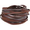 GORGECRAFT 10M Cinturino In Morbida Pelle 5mm di Larghezza Litchi Grana Finta Pelle Nastro di Rifinitura Strisce di Pelle PU Cordoncino di Cuoio Piatto Stringa per Artigianato Marrone Noce di Cocco