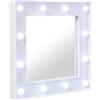 DRW Specchio da Bagno Acrilico con Illuminazione a LED variabile in Bianco 31x4x31cm