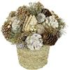 Flair Flower Composizione natalizia con coni, palline per albero di Natale, rami di abete, fiori artificiali, fiori invernali, piante, rami, composizione natalizia, decorazione da tavolo, Natale, composizione