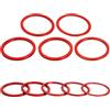 Fangehong 10 Pezzi Distanziali per Bici, 1mm 1,5mm 2mm 2,5mm 3mm Distanziale per Mozzo Volano, Rondelle Mozzo Bici in Lega di Alluminio, Rondella a Cassetta di velocità 7 8 9 10 11 Bicicletta (Rosso)