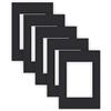nielsen Conservation Cartoncino Passepartout 1,5 mm, set di 5, formato esterno 21x29,7 cm (DIN A4) per immagini 13x18 cm, nero liscio