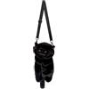HUIJUFU Borsa a tracolla a forma di gatto della peluche gonfio realistico per le donne, nero