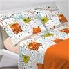 GC ARREDOCASA Set Lenzuola Letto Singolo - GATTI - 100% Cotone Quadrifoglio - Un Completo Lenzuola Letto Singolo Cotone Made in Italy (Singolo)