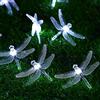 KEEDA Solar Dragonfly Fairy String Lights, 20 LED Catena Luminosa Esterno Luci Stringa Solare per Giardino,Patio,Albero di Natale(Bianca)