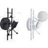 Generico UNIVERSO APPLIQUE LAMPADA DA PARETE DECORATIVA IN METALLO CON ATTACCO E27 FORMA OMINO SU SCALA BIANCO - NERO (BIANCO)