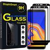 ShopInSmart® 2 pellicole protettive in vetro temperato di alta qualità, completamente autoadesive, per Samsung Galaxy J4+/ J4 Plus (2018) 6.0 SM-J415F/DS/ J415FN/DS/ J415G/DS, colore nero