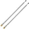 VooGenzek 2 Pezzi 100cm 7-Sezione Antenna Radio FM Telescopica, Antenna Telescopica Portatile FM, Sostituzione Antenna Telescopica, per TV Ricezione Stereo DAB FM/AM Stereo