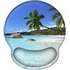 AOKSUNOVA Tappetino Mouse Ergonomico con Poggiapolsi Mouse Pad | Mouse pad ergonomico con poggiapolsi in gel, superficie Lycra liscia e base antiscivolo per lavoro, studio e gaming
