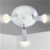 Sweier GU10 Faretto Soffitto Orientabili Angoli Braccio, 5W Bianco Plafoniera Faretti, 430LM Bianco Caldo 3000K Rotonda Faretti 3 Luce, Lampada Parete per Salotto, Negozio, Vetrina, Soggiorno