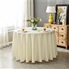 BHOMTY Tovaglia rotonda Tovaglie per hotel Ideale per casa, eventi, conferenze Beige Diametro 180 cm