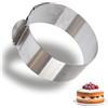 JAWAI Anello per Torte, Acciaio Inox Stampi per Torte, Stampo Regolabile per Torte Regolabile, Cerchio Torta da 16-30cm, Anello da Forno in Acciaio Inox, per Pan di Spagna, Dolci, Pasticceria, Torte Mousse