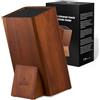 ENOKING Universale Ceppo Coltelli da Cucina, Porta Coltelli Cucina in Legno d'acacia, Ceppo Coltelli con Setole in Plastica Rimovibili, Portacoltelli da Cucina per Bancone da Cucina
