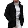 Onsoyours Cardigan Da Uomo Maglione Casual Con Collo Alto Maniche Lunghe Slim Giacca Maglioni Con Bottone E Tasche Autunno Invernale Cappotti Calda Coat Tinta Unita Overwear A Grigio 3XL