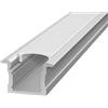 Profilo Alto da incasso 1m e 2m per striscia LED Alluminio Quadrato Variante Lunghezza Profilo 1 metro