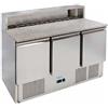 FORCOLD Saladette con 3 porte e vetrina - cm 136.5 x 70 x 102 h