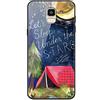Yoedge Samsung Galaxy J6 2018 Cover, [Ultra Sottile] Antiurto con Modello Disegni Custodia in Vetro Temperato [Morbido TPU Bordo in Silicone] Bumper Case per Samsung Galaxy J6 2018, Star House