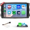 Podofo Autoradio Carplay per Mercedes-Benz Smart 2005-2010, 9 Touchscreen 2G+64G con Carplay Android Auto senza fili, Bluetooth/GPS/WiFi/FM/RDS/SWC/HiFi/USB