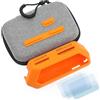 HCJYC Custodia protettiva 5 in 1 in silicone morbido e custodia per il trasporto in EVA, confezione da 3 pellicole proteggi schermo, spina antipolvere per scheda SD e tappo antipolvere GPIO per