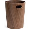 Kazai. Cestino Gettacarte in vero Legno Börje | Cestino Moderna per la carta in legno | Per ufficio, camera dei bambini, camera da letto e altro | 9 litri | Noce