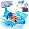 xinrongda Aeroplani Giocattolo con Luci Lampeggianti a LED, Set da Gioco per Bambini, Ragazzi, Bambini, Regalo di Natale e Compleanno (Blu)